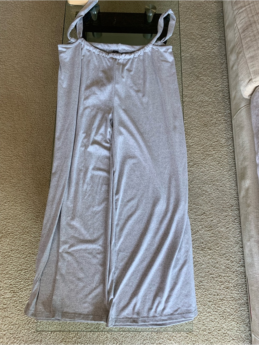 💜 Shein Gray Soft Pants Overalls
